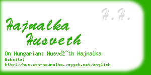 hajnalka husveth business card